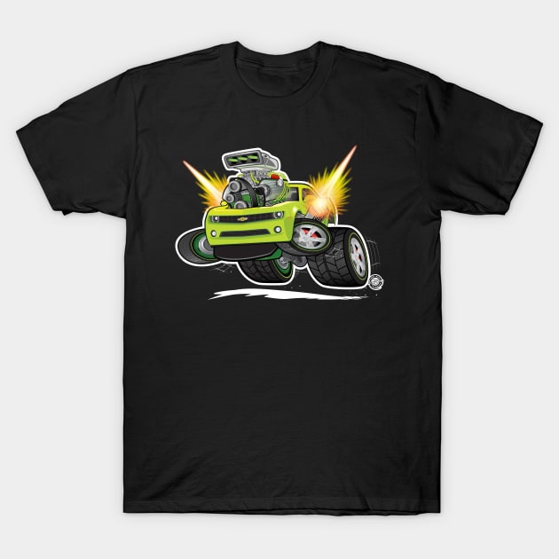 Camaro Green Machine T-Shirt by Goin Ape Studios